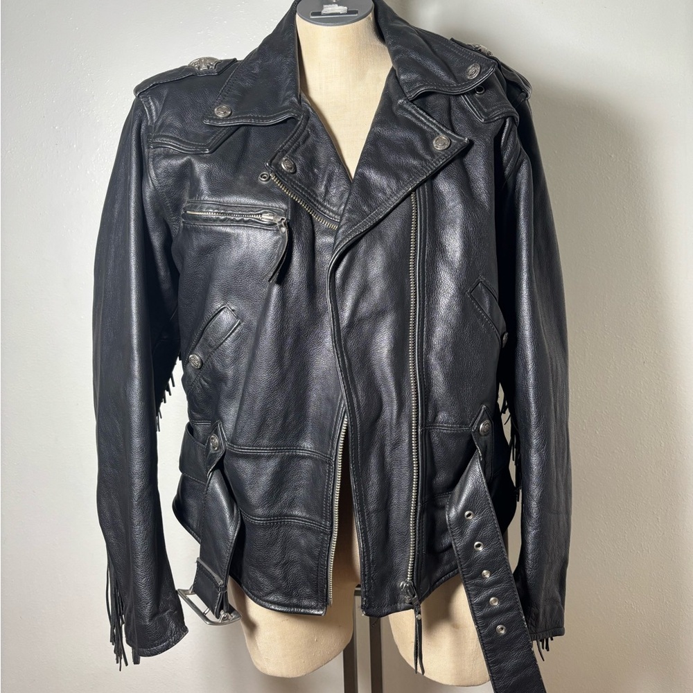 Black Leather Biker Jacket